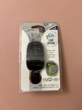 Glade PlugIns Car Air Freshener with scent pod, New Car Feel 3.2ml